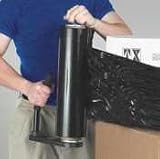 Black Stretch Film, 18w x 1,500' Roll, 20 Micron (80 Gauge), 4 Rolls/Carton