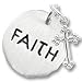 Faith Charm Tag with Cross Sterling Silver by