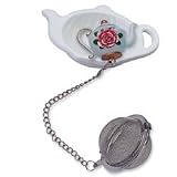 Teaball with Tea Bag Holder - Rose Design
