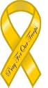 Pray for Our Troops Ribbon Car Magnet