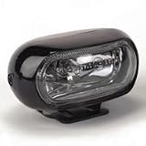 (2) Black Hella Optilux Motorcycle Fog Lights with Wiring and Switch