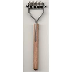 Mars Stainless Steel 10-Blade Coat King Pet Stripper with Wooden Handle, Medium/Coarse