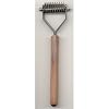 Mars Stainless Steel 10-Blade Coat King Pet Stripper with Wooden Handle, Medium/Coarse