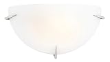 Access Lighting 20660-BS Zenon 1-Light Wall Sconce, Brushed Steel with Opal Glass