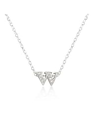 Alexander James White Gold Rhodium Plated Micro Pave Cubic Zirconia W Initial Pendant with Lobster Clasp set in Silvertone All pendants come with 16 Inch chain.