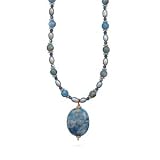 Copper Necklace Agate and Cultured Freshwater Pearls 16 Inch