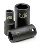 SK Hand Tool 8982 6 Point 3/8-Inch Drive Semi-Deep Impact Socket, 12mm [並行輸入品]
