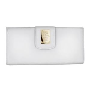 Buy Ladies Bi-Fold Dusty White Light Gold Wrinkled Leather Wallet: Dusty White Light Gold Wallet by Bulgari