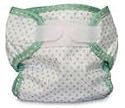 Bummis Super Whisper Wrap - Large - Sage Stars on White