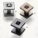 Schaub 168-mb Grand Rapids Accents Matte Black Diamond Knob with Backplate ()