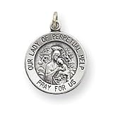 Sterling Silver Our lady of Perpetual Help Medal Pendant