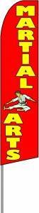 Martial Arts Extra Wide Swooper Feather Business Flag
