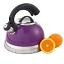 Creative Home 77040 Symphony  Plum Over Stainless Steel Body Whistling Tea Kettle with Capsulated Bottom, 2.6-Quart