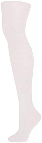 Luxe Girl Big Girl's Kids Children's Junior's Flat Knit Sweater Winter Opaque Warm Thick Tights Fashion Hosiery Stockings White 12-16