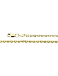 Diamond Cut Cable Chain 14K Gold Yellow Ch525 18 Inch