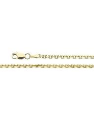Diamond Cut Cable Chain 14K Gold Yellow Ch525 20 Inch