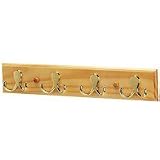 Wood Back 4 Hook Hanger, 16