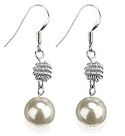 Faux Pearl Snail Twist Drop Earrings