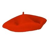 Ladies Fashion Wool Beret Hat Cap Red One SizeIMAGE
