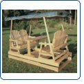 Deluxe Garden Glider with Green Canopy