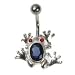 Jewelry : Sterling Silver Belly Ring Frog