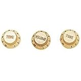 Fender Strat Knobs One Volume, Two Tone,  White