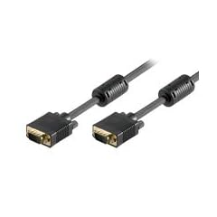 VGA Kabel High Class 15polig Stecker doppelt geschirmte Koax RGB Leitungen 10m mit Feritte