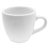 3 1/2 Ounce White Argyle Porcelain Cup (07-0636)