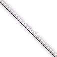 Sterling Silver 1.4mm Box Chain Necklace - 30 Inch - Lobster Claw
