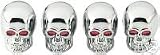 Skull Skulls Tire Valve Stem Caps 4-pc Set