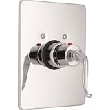 California Faucets 1/2 Thermostatic Valve with Rectangular Trim Plate & Decorative Handle THC-150-50-AB