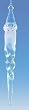7.5" Icy Crystal Santa Claus Icicle Christmas Ornament