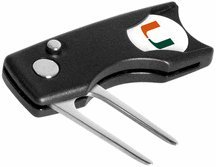 Miami Hurricanes Spring Action Divot Tool With Golf Ball Marker Of 2)