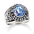 ZALES Men's Siladium Designer Medalist Class Ring