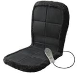 HoMedics 8-Motor Faux Suede and Shearling Cushion with Heat - Black