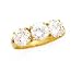 14K YELLOW GOLD AND CZ RING 3 PIECE 6.5MM ROUND CZ 3.0CTW