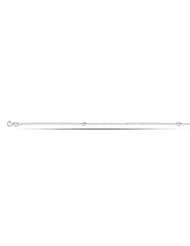 14K White Gold Sparkly Bead Style Chain Anklet (10 Inches)