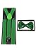 Brand New Awesom Green Sequin Bowtie & Suspender Sets
