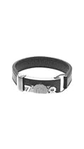Diesel Jewelry Core Black Leather Bracelet - DX0198040