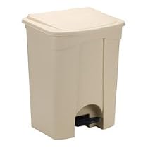 Trash Receptacle, Step On, 18gal, Beige (CMC18BE)