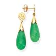 14K GREEN JADE EARRINGS