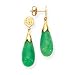 14K GREEN JADE EARRINGS