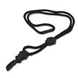 Advantus Executive Braided Lanyard with Breakaway Clasp, Plastic Swivel Hook, 36 Inch Length, Black (AVT75480)