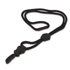 Advantus Executive Braided Lanyard with Breakaway Clasp, Plastic Swivel Hook, 36 Inch Length, Black (AVT75480)