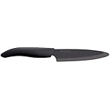 Kyocera Advanced Ceramic Revolution Series 4.5-inch Utility Knife, Black Blade