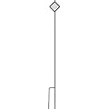 Lifesafe 4-Ft. Black Steel Driveway Marker - Silver Reflector