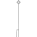 Outdoor Living : Lifesafe 4-Ft. Black Steel Driveway Marker - Silver Reflector
