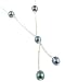 Peacock Blue Pearl Y Necklace