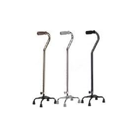 Aluminum, Small Offset Handle Quad Canes with 6