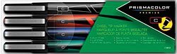 4 Color Primary Chisel Tip Set Prismacolor Marker Set-Box